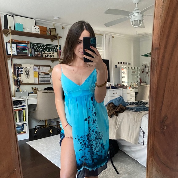 BCBGMaxAzria Dresses & Skirts - Blue Silk BCBG Dress